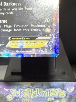 Pokemon Card Umbreon EX 55/124 XY Fates Collide Ultra Rare Holo Played - Image 4