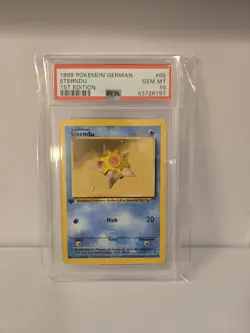 Psa 10 1999 1st Edition Staryu (GERMAN) 65/102 Pokemon Card - Image 1