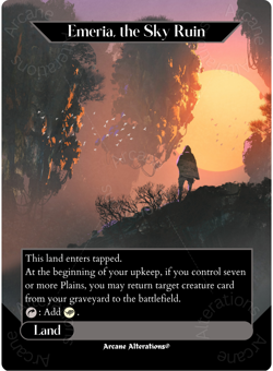 Emeria, the Sky Ruin - Full Art Altered Art Custom Proxy Cards - Image 1