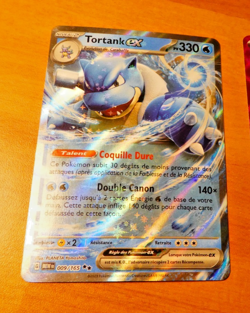POKEMON 151 CARD RARE HOLO CARTE TORTANK EX 009/165 MEW FR VF JCC NM 2023 - Image 1