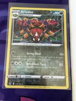 Ariados 113/196 Reverse Holo SWSH11: Lost Origin Pokemon Card NM - Image 1