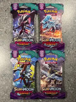 Pokemon TCG Cards 4x (=1 Artset) Guardians Rising Sleeved Booster Pack Genuine - Image 1