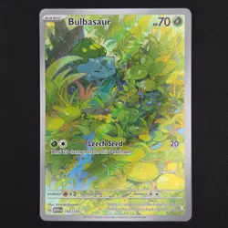 Pokemon TCG Card Bulbasaur 166/165 S&V 151 Illustration Rare *English* - NM - Image 1