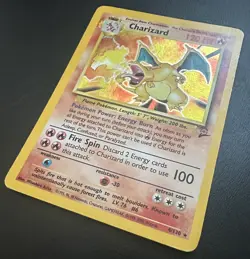 🔥🌀 Charizard 4/130 Base Set 2 SWIRL - LP - Pokemon Card - Rare WOTC 2000 🌀🔥 - Image 4