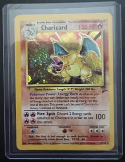 🔥🌀 Charizard 4/130 Base Set 2 SWIRL - LP - Pokemon Card - Rare WOTC 2000 🌀🔥 - Image 5