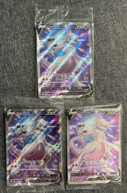 (3) Lot 2022 Pokemon TCG Mewtwo V SWSH229 SWSH: Sword &shield Holo Sealed Promo - Image 1