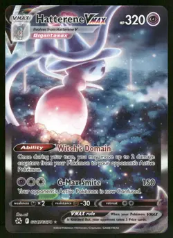 Pokemon Cards Hatterene VMAX GG47/GG70 Crown Zenith Galarian Gallery Holo NM - Image 1