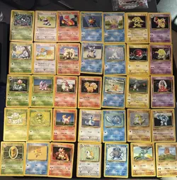 Vintage WOTC Pokemon Card Lot - 35 Cards Base Set NM! - Image 1