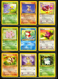 1999 Pokemon 1ST EDITION Jungle Set NEAR COMPLETE Non Holo COMMON Cards Lot WotC - Image 2