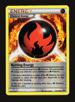 Pokemon TCG Burning Energy Breakthrough 151 XY Reverse Holo LP Card - Image 1