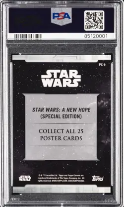 2019 TOPPS STAR WARS CHROME LEGACY POSTER CARDS STAR WARS: A NEW HOPE 4/5 PSA 9 - Image 2