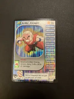 Dragon Ball Z DBZ CCG Krillin Enraged Level 2 #155 Foil card. Ungraded - Image 1