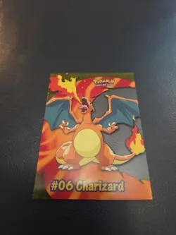 Charizard CLEAR Pokemon Card Topps BLUE Label TV Animation #06 LP PC3 Vintage - Image 2