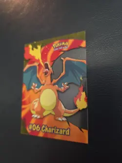 Charizard CLEAR Pokemon Card Topps BLUE Label TV Animation #06 LP PC3 Vintage - Image 3