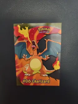Charizard CLEAR Pokemon Card Topps BLUE Label TV Animation #06 LP PC3 Vintage - Image 5