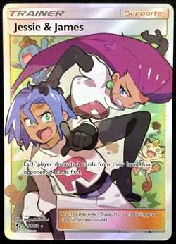 Pokemon TCG Jessie & James Trainer 68/68 Full Art Card Hidden Fates NM/NM+ - Image 1