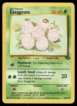 Pokemon Cards Exeggcute 52/64 UNLIMITED Jungle WOTC Common NM - Image 1