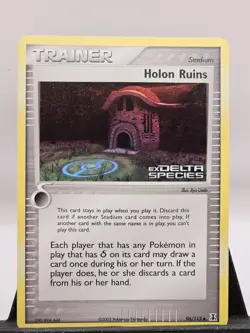 Holon Ruins 96/113 Holo Trainer Card Pokemon EX Delta Species Stamped Card Mint - Image 1