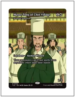 1x Mayor Tong of Chin Village, Borderless Art, Avatar, Magic MTG NM - Image 1