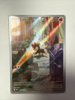 Pokemon TCG Card Litleo 139/132 Mega Evolution Illustration Rare - NM - Image 1