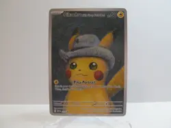 Pokemon Pikachu Grey Felt Hat Van Gogh Beautiful Moon ACG Star Fan Art NM X932 - Image 1