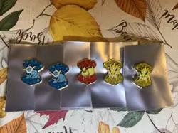 Official Licensed Pokemon Metal Enamel Pin Lot Of 33 Pins TCG-All Have Backs. - Image 5