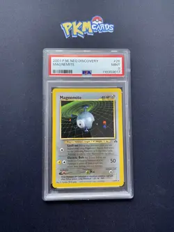Pokemon TCG Magnemite Neo Discovery 26/75 Regular Rare PSA 9 Mint. - Image 1