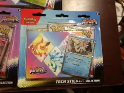 Pokemon TCG Prismatic Evolutions Tech Sticker Collection Blister Set of 2 Sealed - Image 2