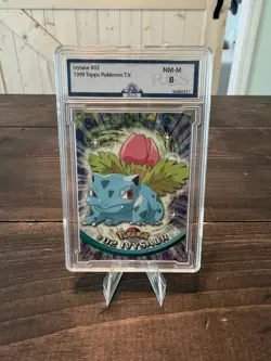 1999 Topps Pokemon TV #2 Ivysaur PSA 8 NM-MT Grade *Ready to ship* - Image 1
