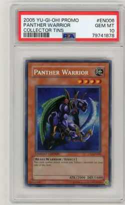 2005 Yu-Gi-Oh! Promo Collector Tins #EN006 Panther Warrior PSA 10 Gem Mint - Image 1