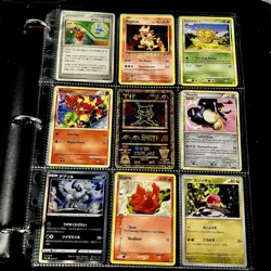 Pokemon Vintage Cards (METAL CUSTOM MEW) Binder Pages Lot - Image 1