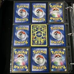 Pokemon Vintage Cards (METAL CUSTOM MEW) Binder Pages Lot - Image 2