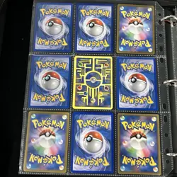 Pokemon Vintage Cards (METAL CUSTOM MEW) Binder Pages Lot - Image 2