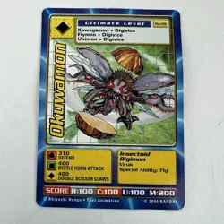 Digimon Digi-Battle Okuwamon Card Game Taco Bell TB-09 Promo Vintage Y2K 2000 - Image 1