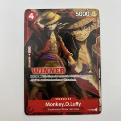 One Piece Card Game - Monkey D. Luffy (P-007) WINNER English Alternate Art Card - Image 2