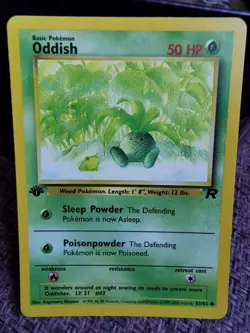 Pokemon Oddish Card 63/82 Team Rocket 1st Edition WOTC NM Vintage - Image 1