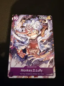 One Piece Card Game Monkey D Luffy English TCG Card P-041 Promo - Image 1