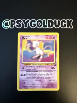 2000 WOTC Black Star Promo Pokemon League Card Mew 8 - Image 1