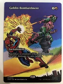 Magic the Gathering, Spider-man - Goblin Bombardment, #0023 - Borderless Regular - Image 1