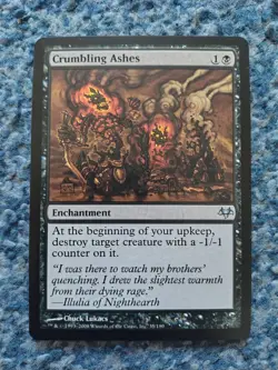 MAGIC THE GATHERING MTG 1x CRUMBLING ASHES EVENTIDE ENGLISH UNCOMMON LP/EXC COND - Image 1