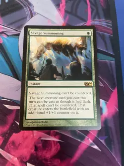 MTG - SAVAGE SUMMONING - RARE - M14 - NM - Image 1