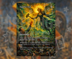 Sigarda's Aid MTG - Alt Art Custom Game Cards Final Fantasy - Image 1