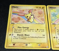 Plusle & Minun Hidden Legends 69/101 67/101 Pokemon Card Connected Art. Damaged - Image 3