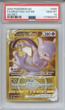PSA 10 Mewtwo VSTAR Secret #86 - 2022 Pokemon GO Set - Image 1