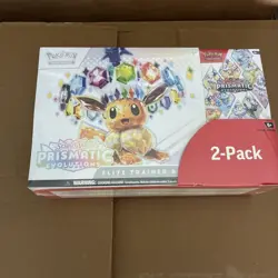 Pokemon Prismatic Evolutions Elite Trainer Box Costco 2-Pack Booster Bundle - Image 1
