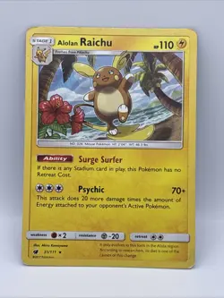 Pokemon Card Raichu Crimson Invasion Holo Rare 31/111 - Image 1