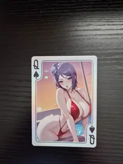 Goddess Story Card - Beautiful Delicate Moan - Poker Queen of Spades - Konan - Image 1