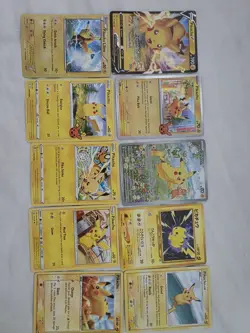 Pikachu Lot of 10 Cards- some duplicates HP-MP-LP-NM - Image 1