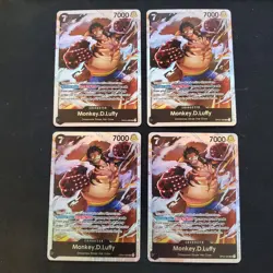 Playset Lot of 4 - One Piece Card Monkey D Luffy SR OP04 090 Kingdom Of Intrigue - Image 1
