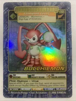 GOLD Text Bucchiemon BO-151 Vtg. 2000 Digimon Card Rare Digi-Battle Series 3 HTF - Image 1